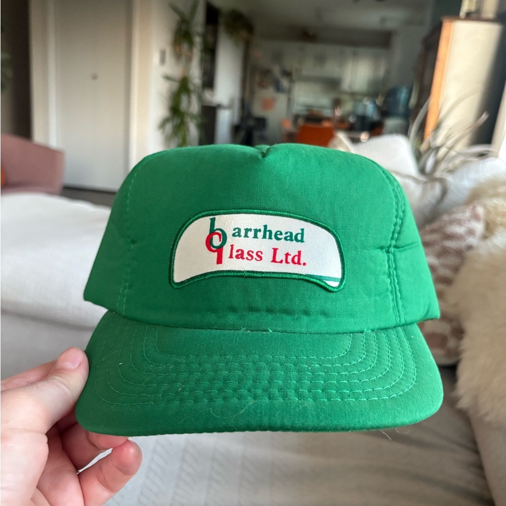 Vintage Green Barrhead Glass Ltd. Trucker Hat